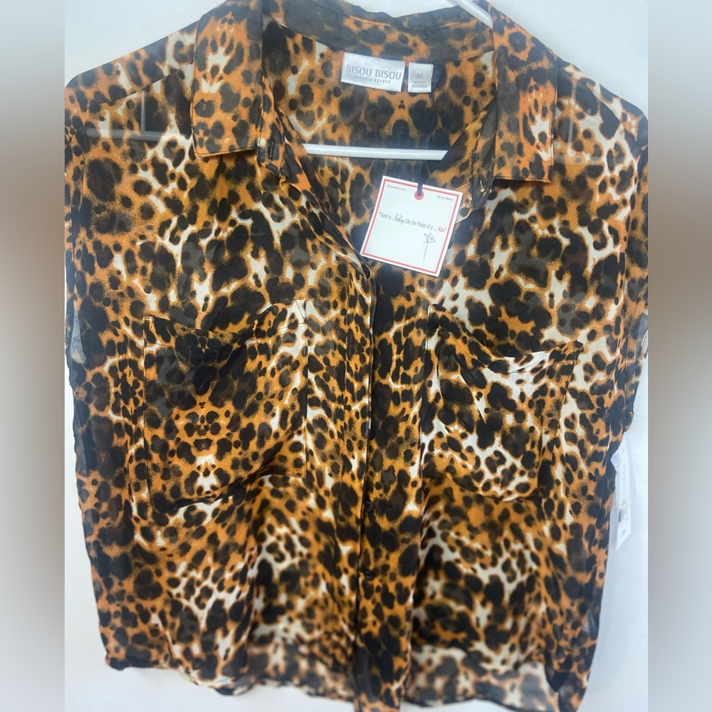 Bisou Bisou Wild Animal Print Top